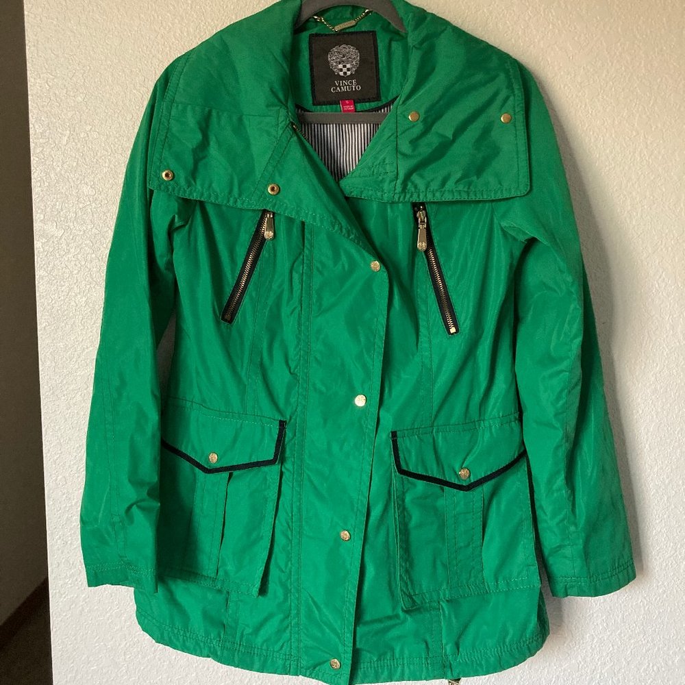 Vince Camuto Kelly Green rain jacket NEW